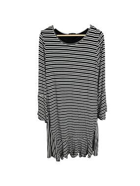 Sweet Claire Black White Striped Dress *Dimensions In Pictures*